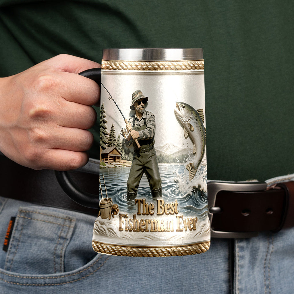Love Fishing - Personalized Fishing Beer Stein
