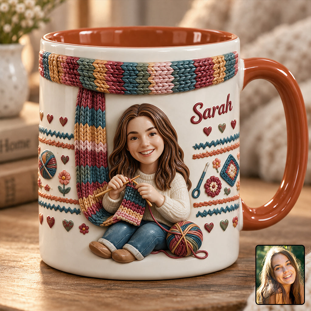 Love Crocheting - Personalized Crocheting Accent Mug & Coaster