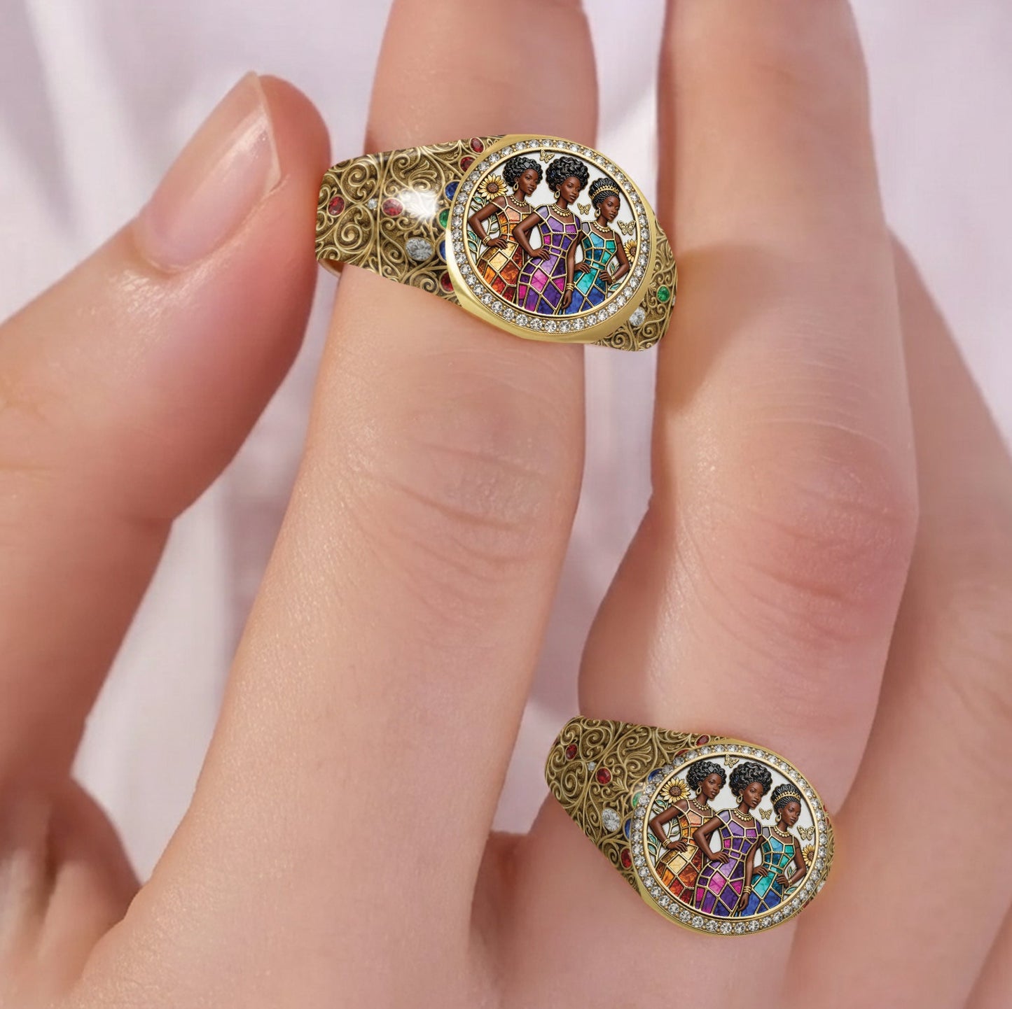 Black History - Personalized African American Signet Ring