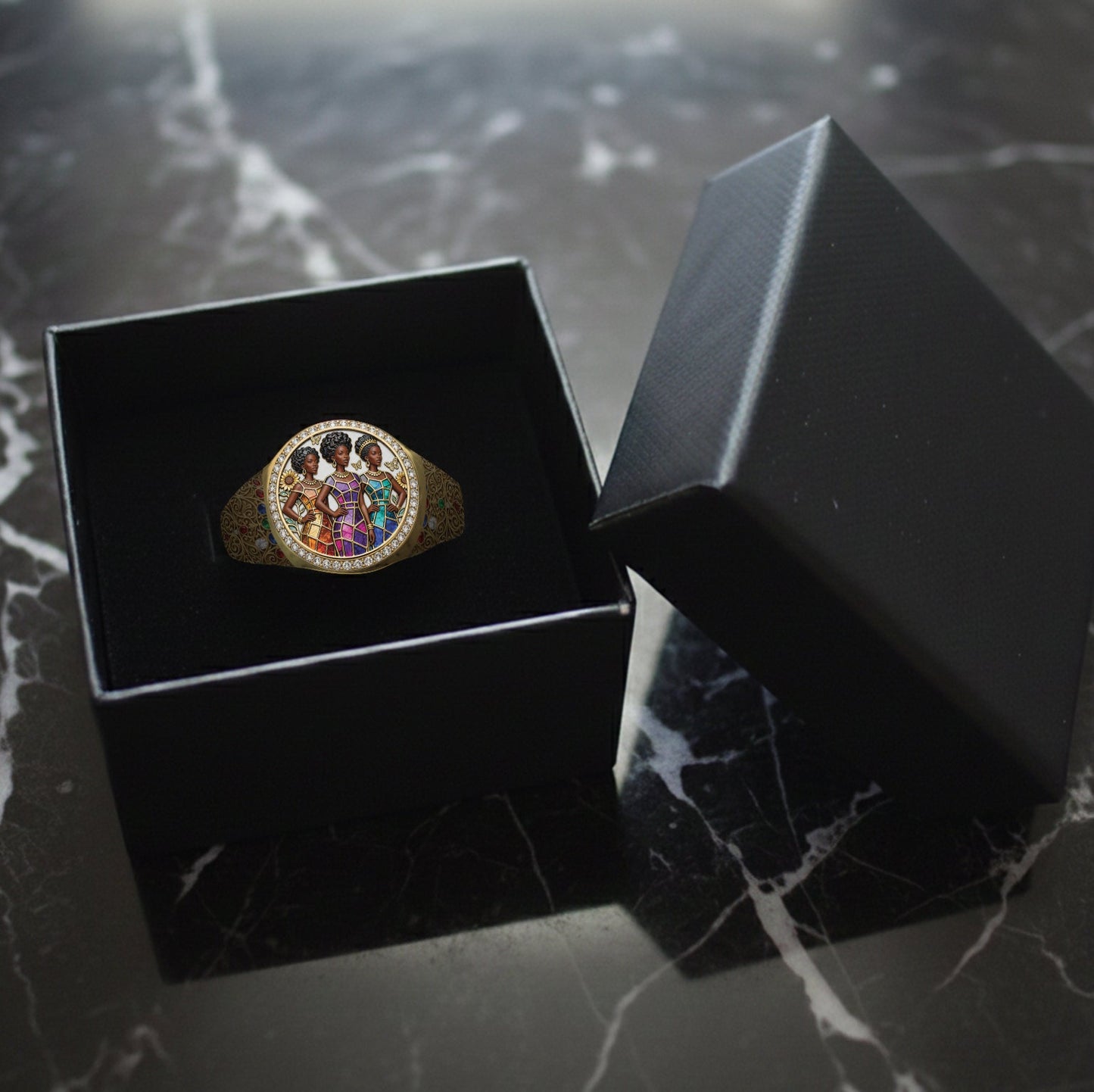 Black History - Personalized African American Signet Ring