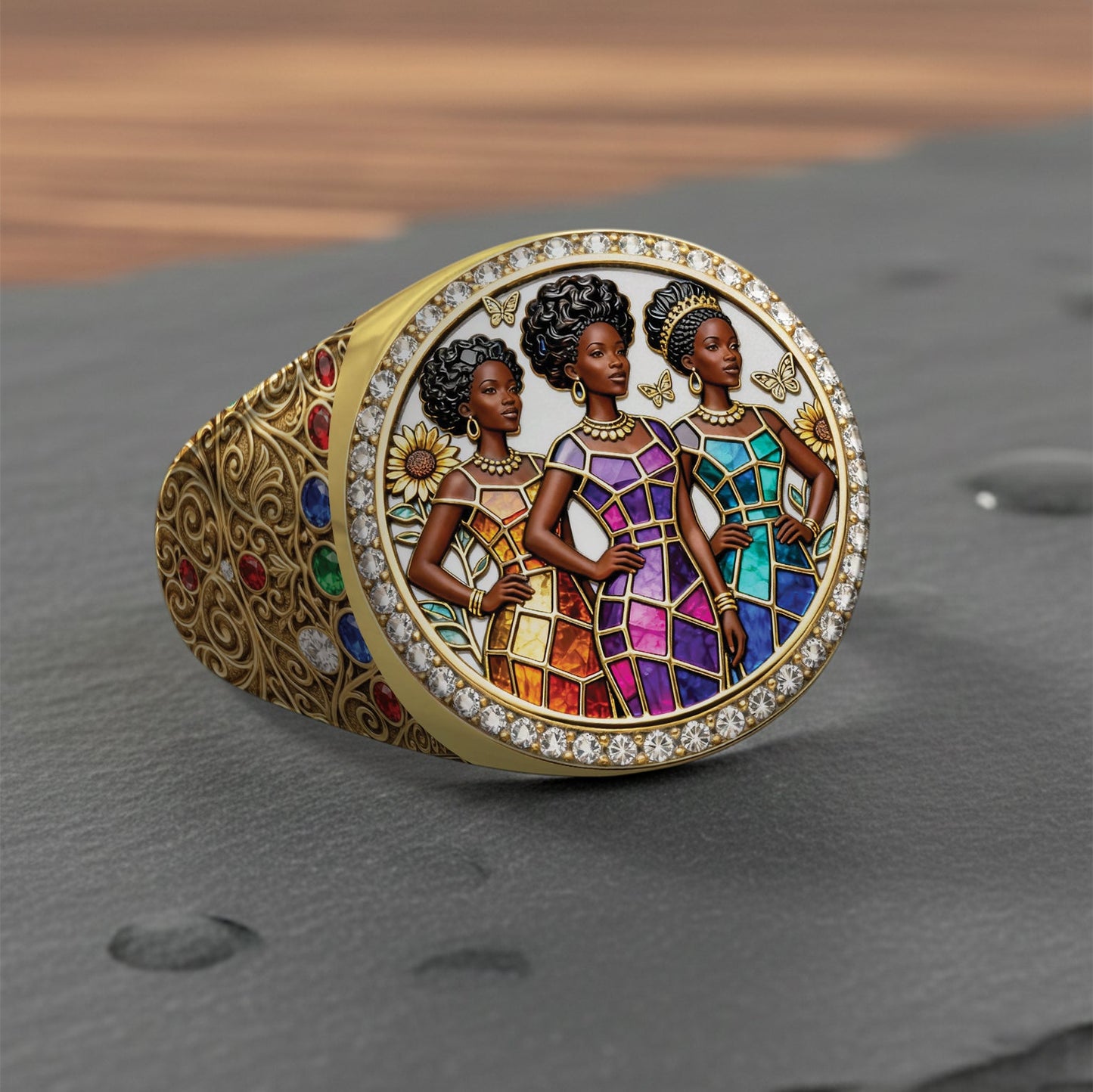 Black History - Personalized African American Signet Ring
