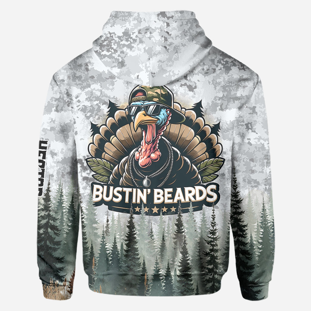 Bustin' Beards - Personalisiertes Jagd-Allover-Shirt
