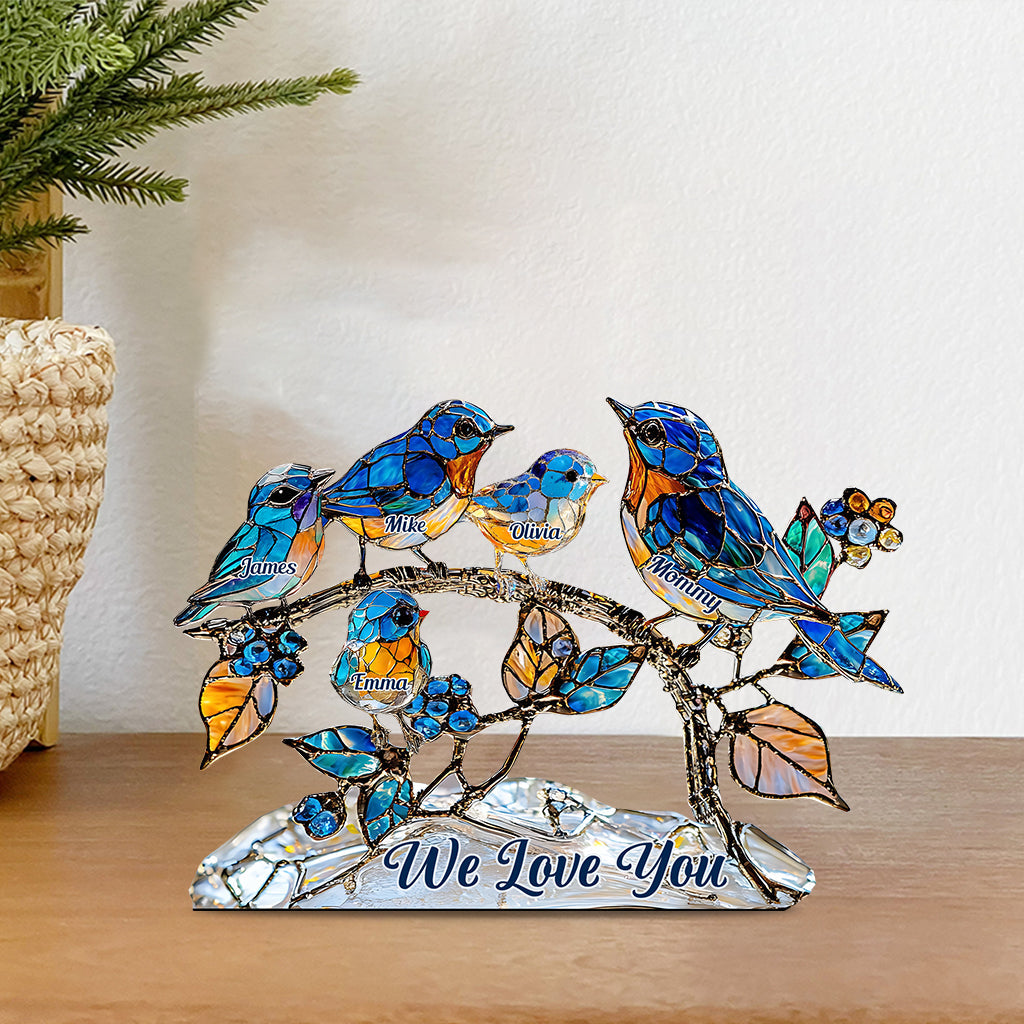 Wir lieben Mama, Oma – Personalisierte Acrylplakette in individueller Form für die Mutter