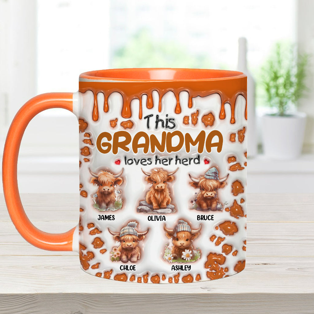 Diese Oma liebt ihre Herde – personalisierte Tasse mit Oma-Akzent