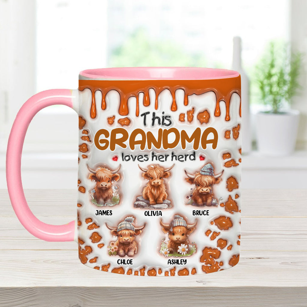 Diese Oma liebt ihre Herde – personalisierte Tasse mit Oma-Akzent