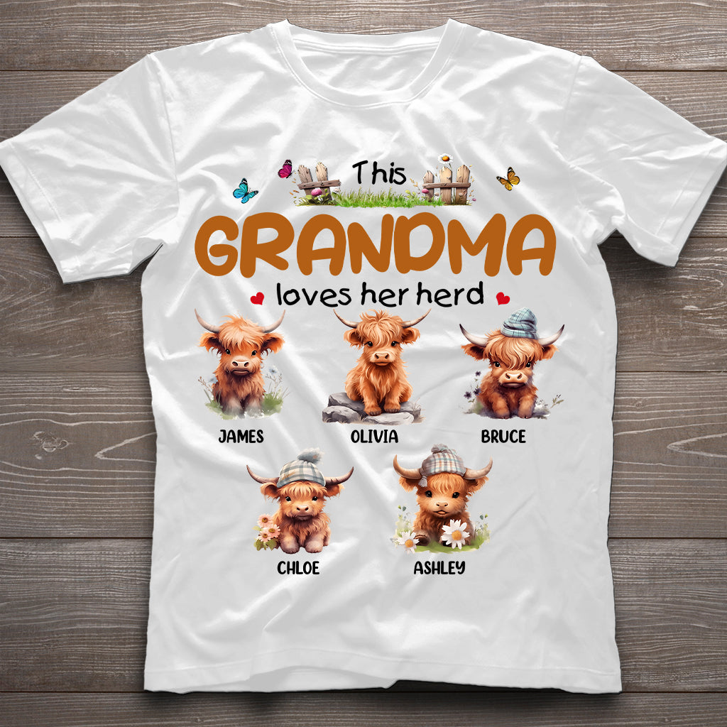 Diese Oma liebt ihre Herde – personalisiertes Oma-T-Shirt und Hoodie