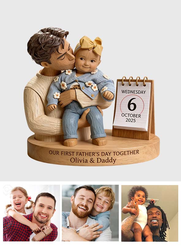 Geschenke zum ersten Vatertag - Personalisierte Holzplakette in Sonderform