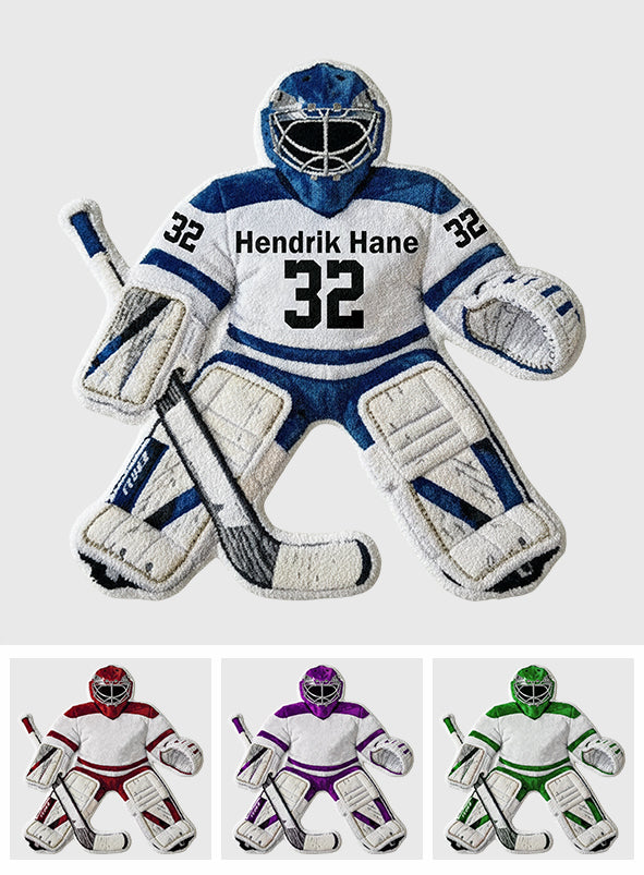 Liebe zum Hockey – Personalisierter, rutschfester, getufteter Hockey-Teppich