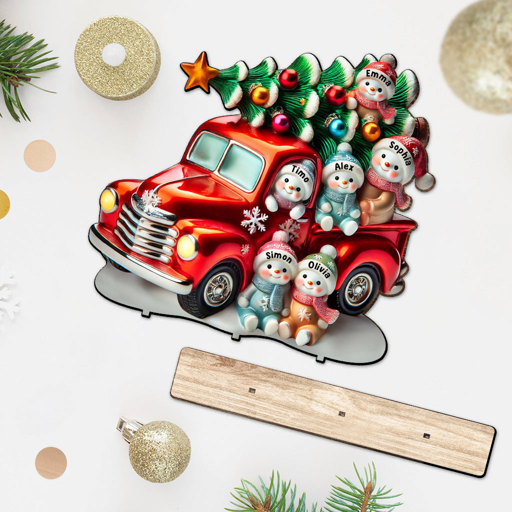 Nanas süßer kleiner Schneemann – Personalisierter, einlagiger, freistehender Schneemann für Oma