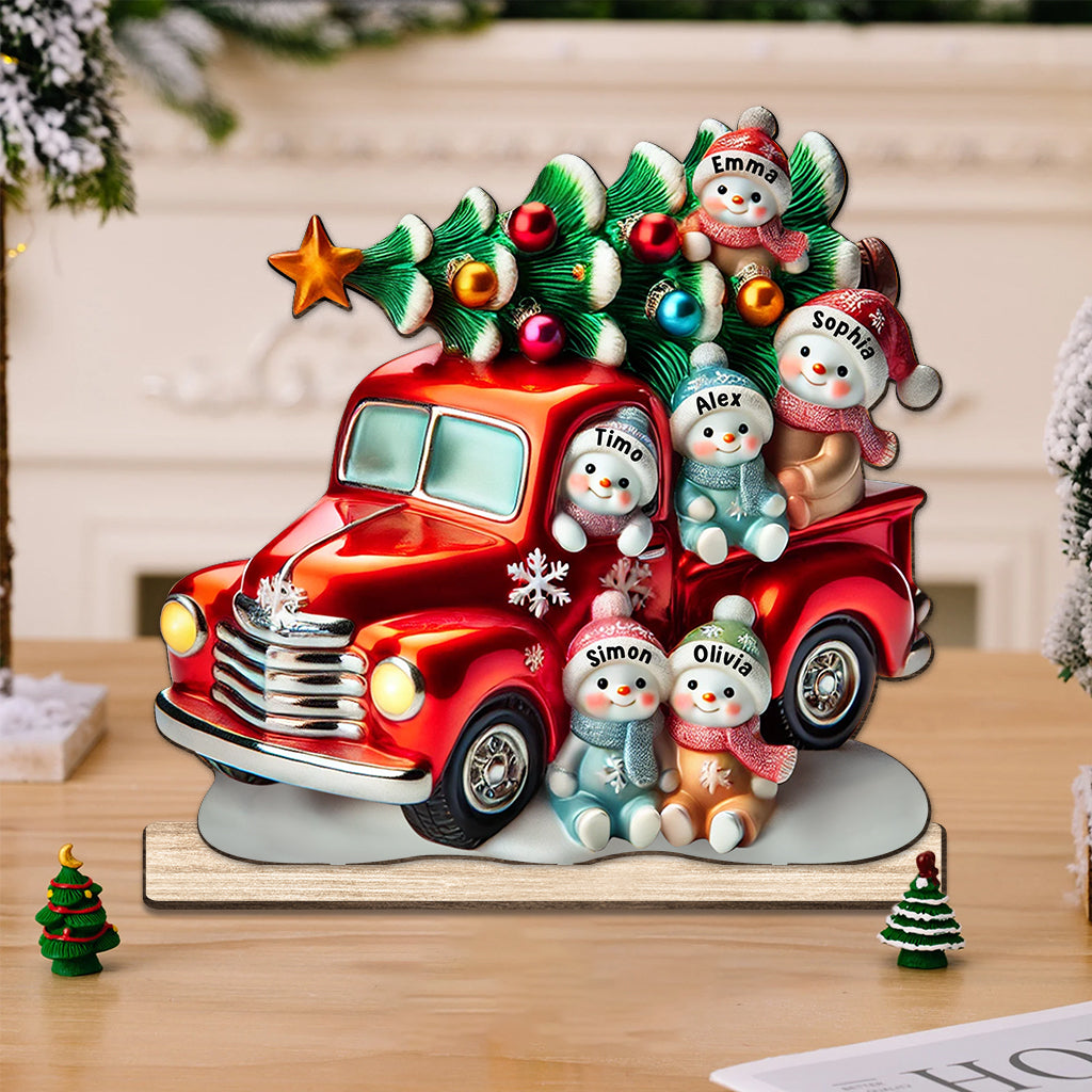 Nanas süßer kleiner Schneemann – Personalisierter, einlagiger, freistehender Schneemann für Oma