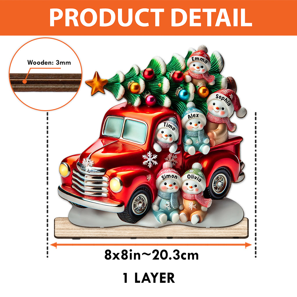 Nanas süßer kleiner Schneemann – Personalisierter, einlagiger, freistehender Schneemann für Oma