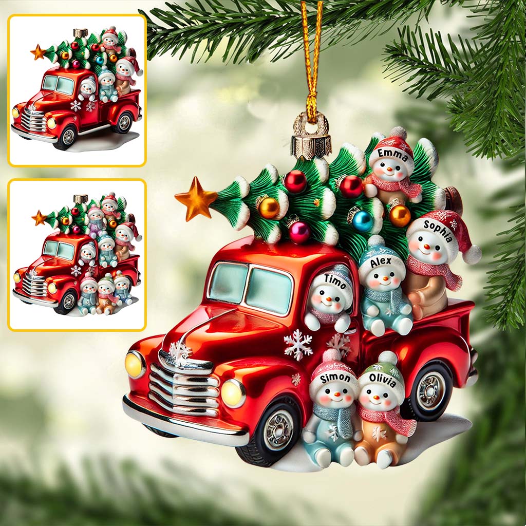 Nanas süßer kleiner Schneemann – personalisierter Oma-Weihnachtsbaumschmuck