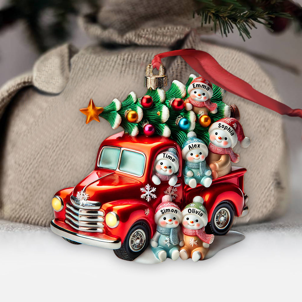 Nanas süßer kleiner Schneemann – personalisierter Oma-Weihnachtsbaumschmuck