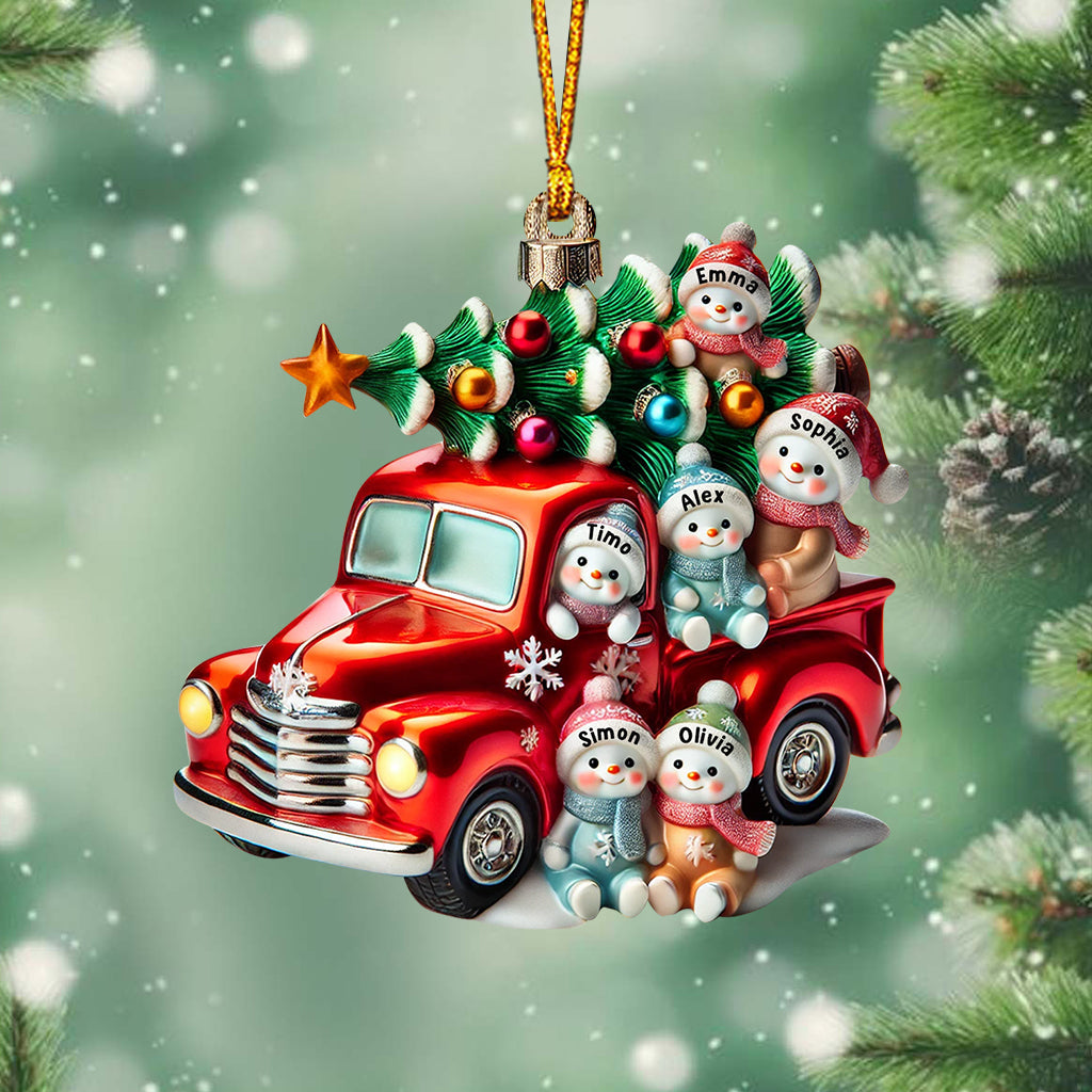 Nanas süßer kleiner Schneemann – personalisierter Oma-Weihnachtsbaumschmuck