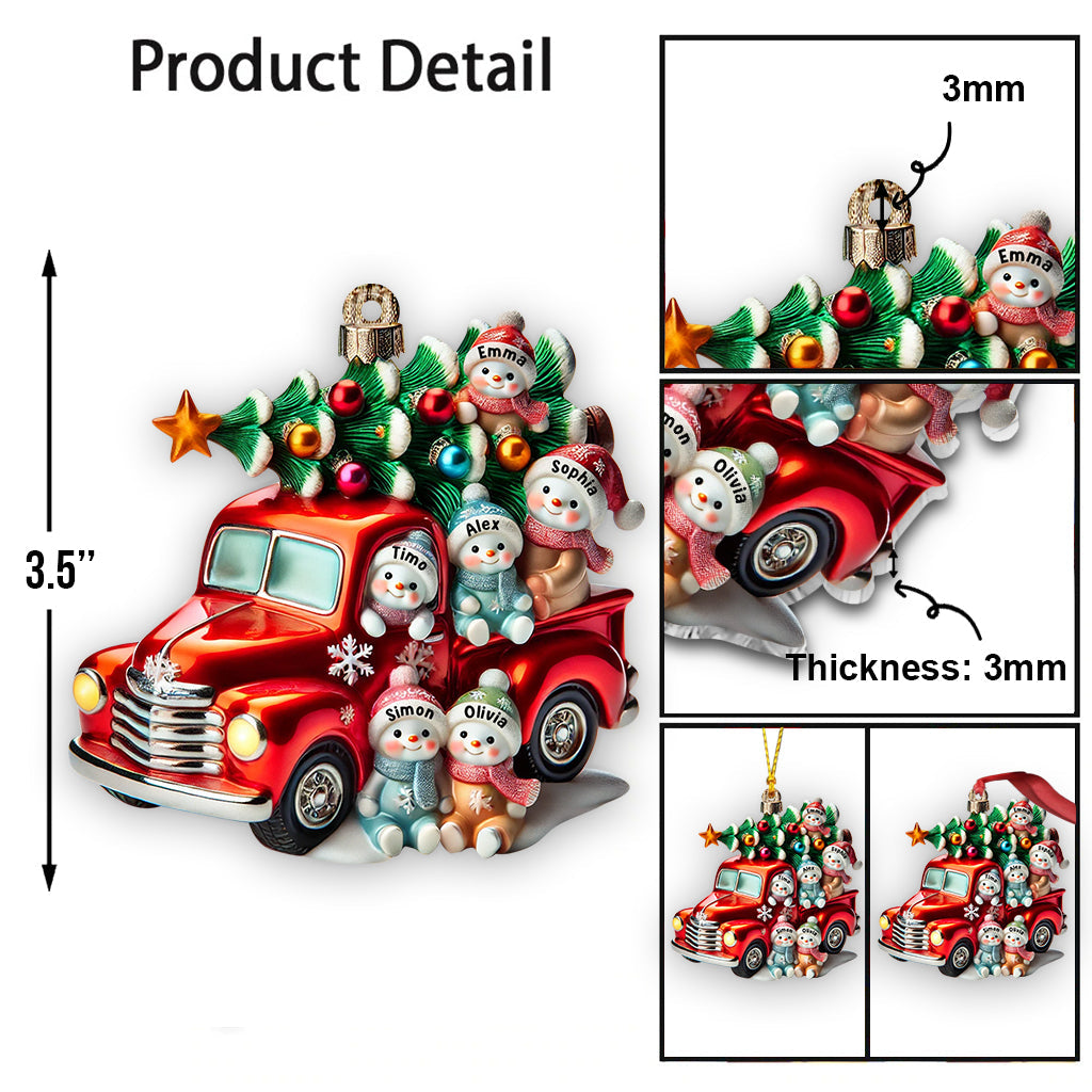 Nanas süßer kleiner Schneemann – personalisierter Oma-Weihnachtsbaumschmuck