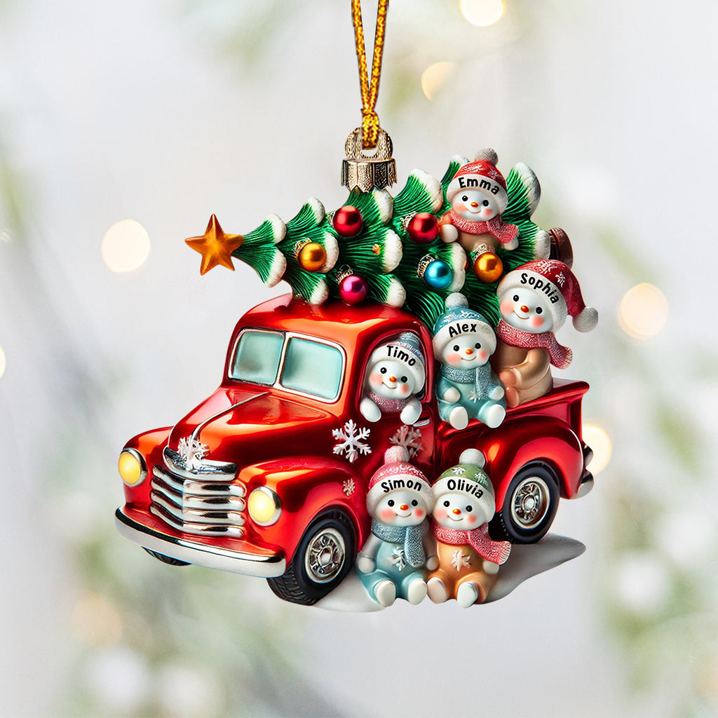 Nanas süßer kleiner Schneemann – personalisierter Oma-Weihnachtsbaumschmuck