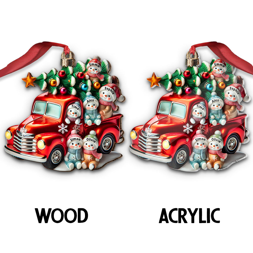 Nanas süßer kleiner Schneemann – personalisierter Oma-Weihnachtsbaumschmuck