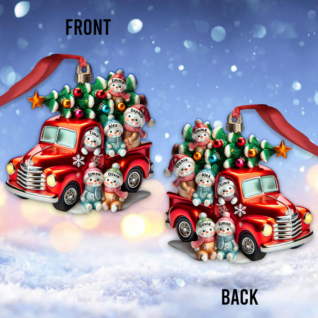 Nanas süßer kleiner Schneemann – personalisierter Oma-Weihnachtsbaumschmuck