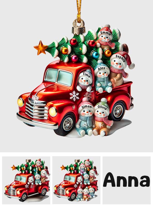Nanas süßer kleiner Schneemann – personalisierter Oma-Weihnachtsbaumschmuck