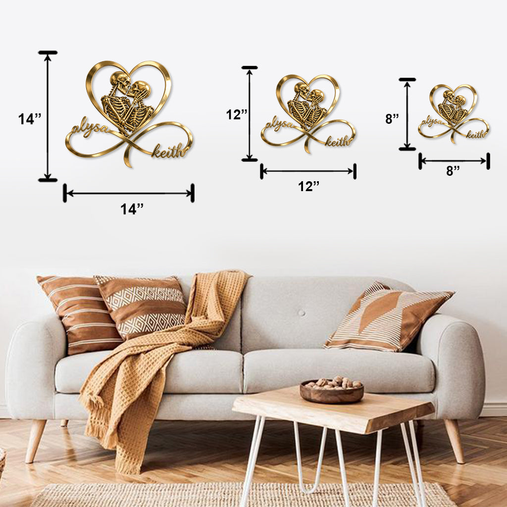 Til Death Do Us Part - Personalized Skull Cut Metal Sign