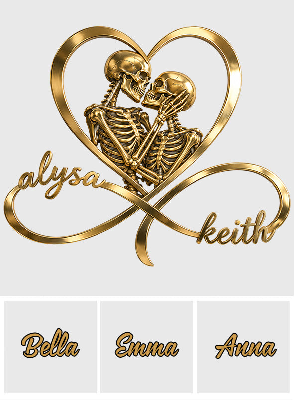 Til Death Do Us Part - Personalized Skull Cut Metal Sign