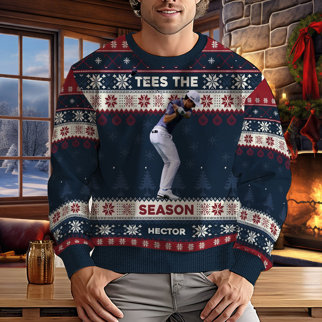 Weihnachtsgolf – Personalisierter Golf-Pullover