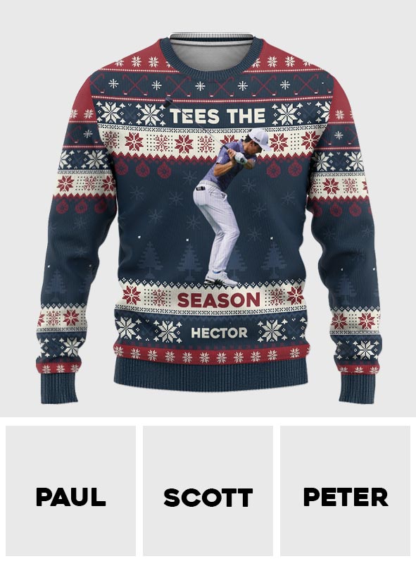 Weihnachtsgolf – Personalisierter Golf-Pullover