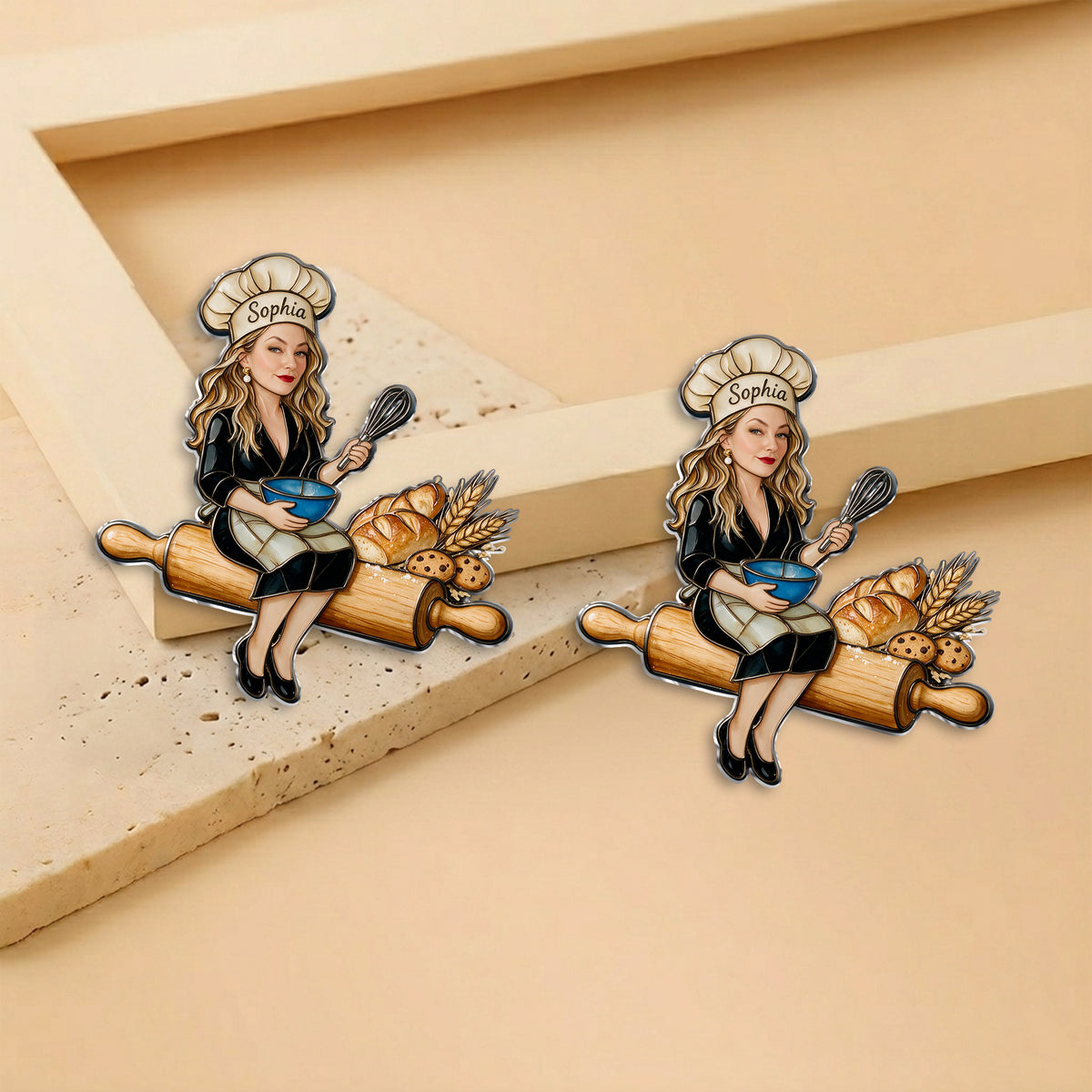 Love Baking - Personalized Baking 3D Embossed Enamel Pin