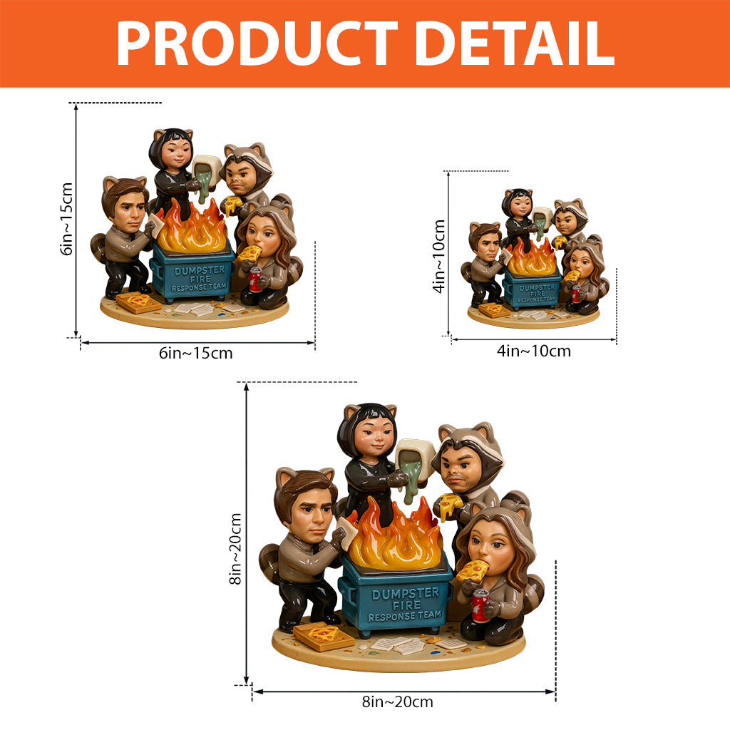 Einsatzteam für Müllcontainerbrände – Personalisierte Acrylplakette in Sonderform für Kollegen