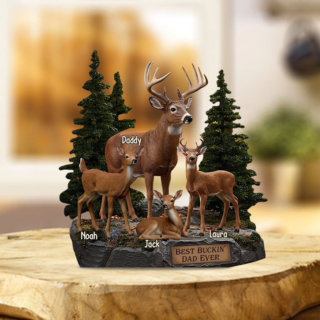 Der beste Jagdvater aller Zeiten – Personalisierte Jagdplakette aus Acryl in individueller Form