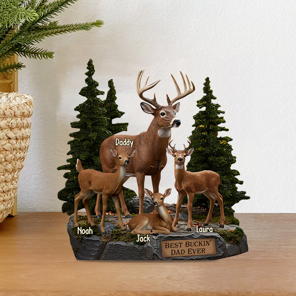 Der beste Jagdvater aller Zeiten – Personalisierte Jagdplakette aus Acryl in individueller Form