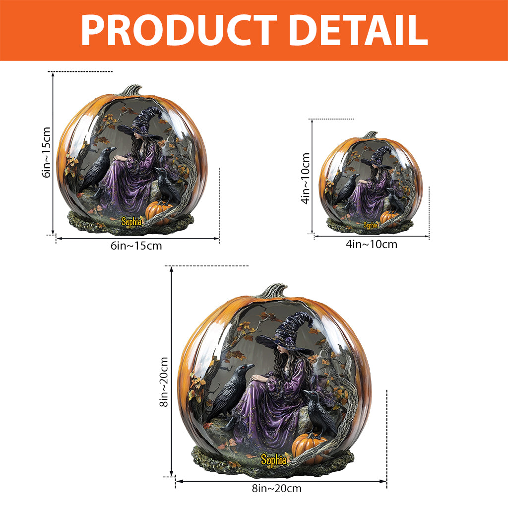 Magische Hexe – Personalisierte Acrylplakette in Hexenform