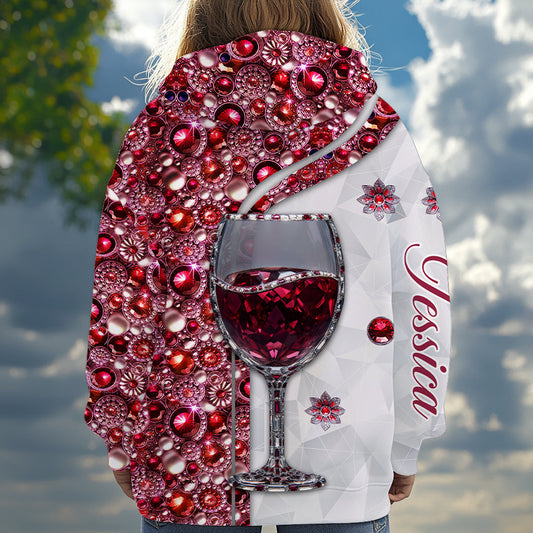 Just A Girl Who Loves Wine - Personalized Wine All Over Shirt