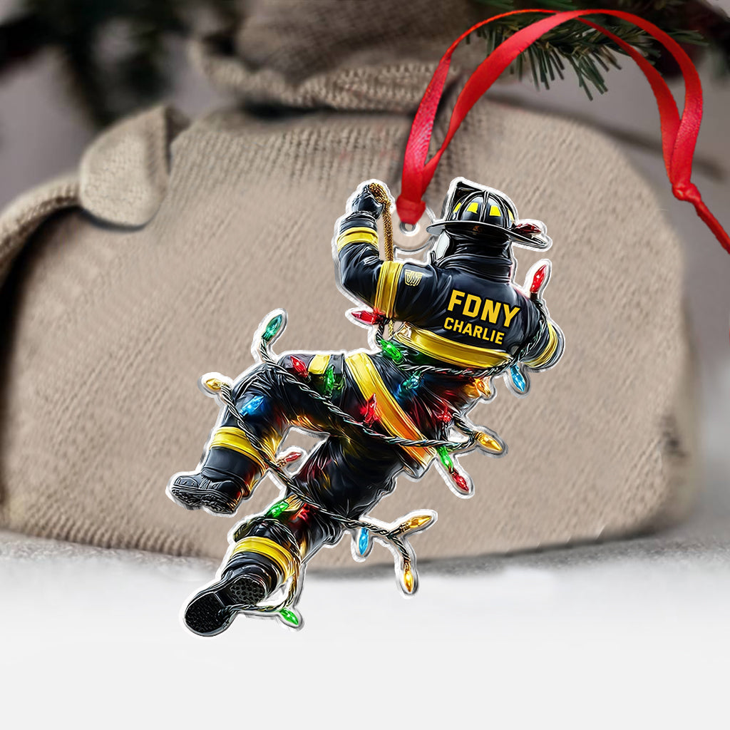 Holiday Rescue - Personalized Firefighter Ornament