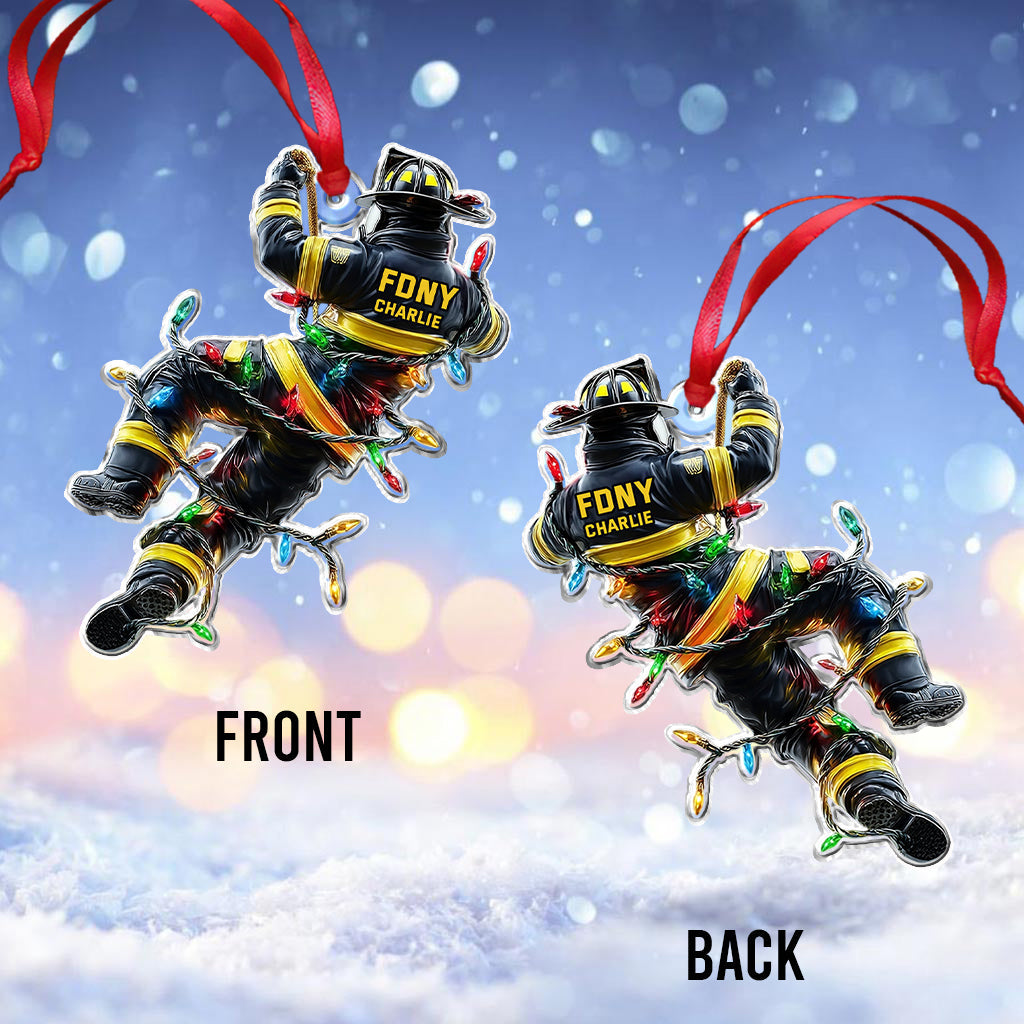 Holiday Rescue - Personalized Firefighter Ornament