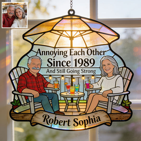 Ewige Liebe - Personalisierter 3D-gedruckter Glas-Sonnenfänger
