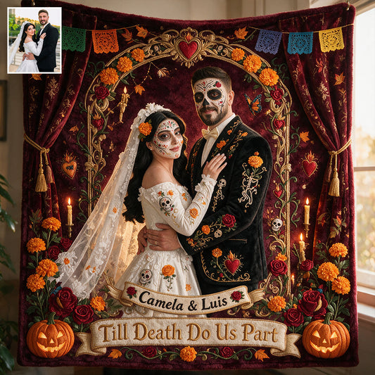 Till Death Do Us Part - Personalized Couple Blanket