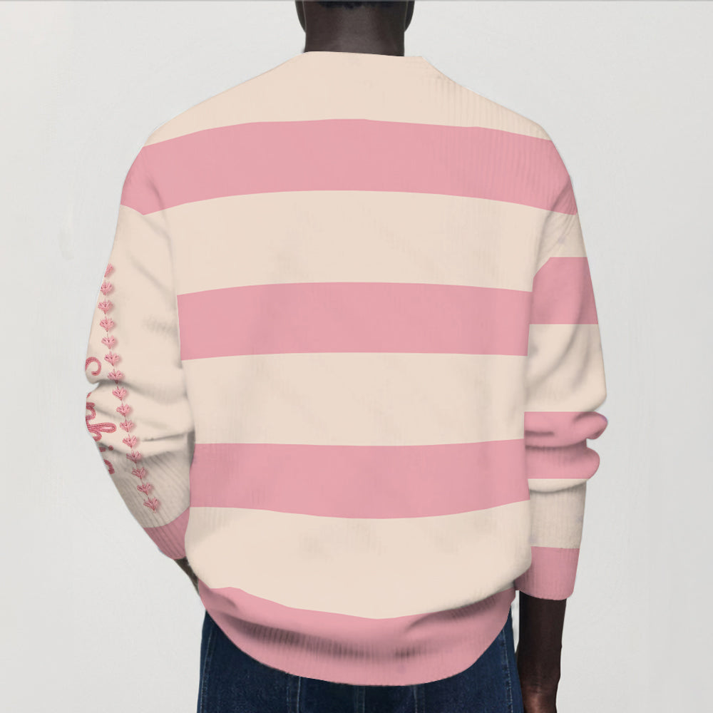 In October We Wear Pink - Personalized Breast Cancer Awareness Cardigan Sweater