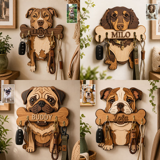 Lustiger Haustier-Schlüsselhalter - Personalisierter Hund in benutzerdefinierter Form