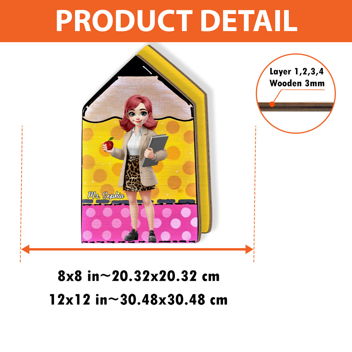 Bester Lehrer aller Zeiten – Personalisierter Stiftehalter aus Holz für Lehrer