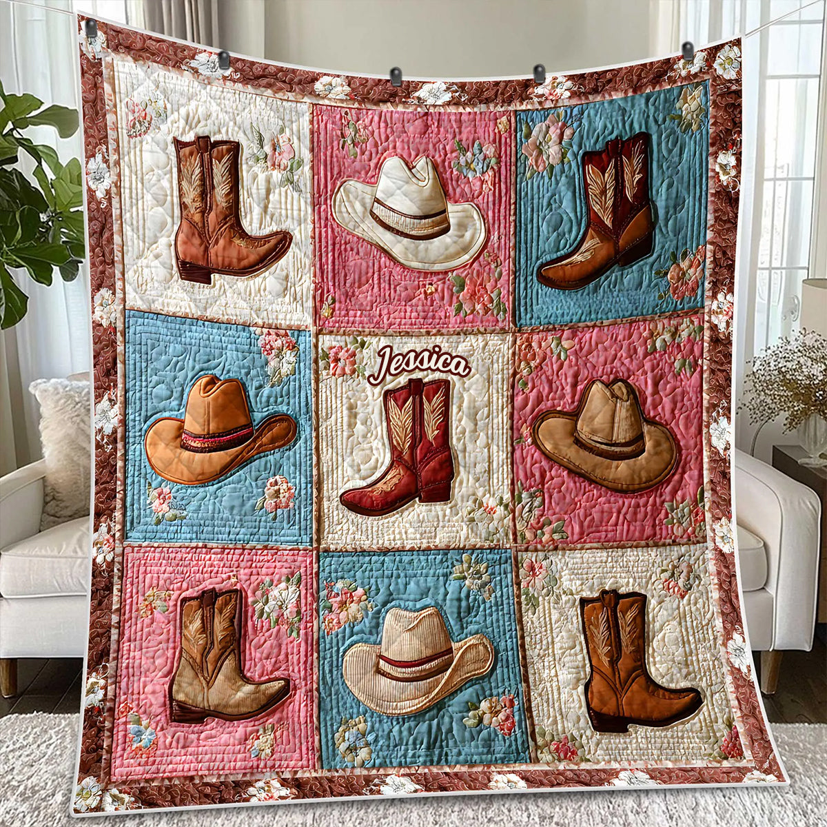 Cowgirl - Personalisierte Cowgirl-Decke