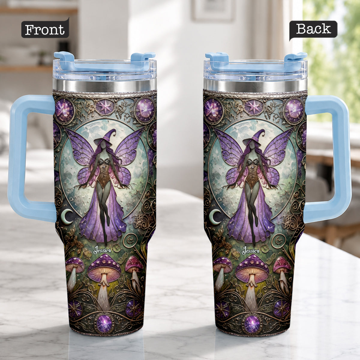 Beautiful Witch - Personalized Witch Tumbler With Plush Charm