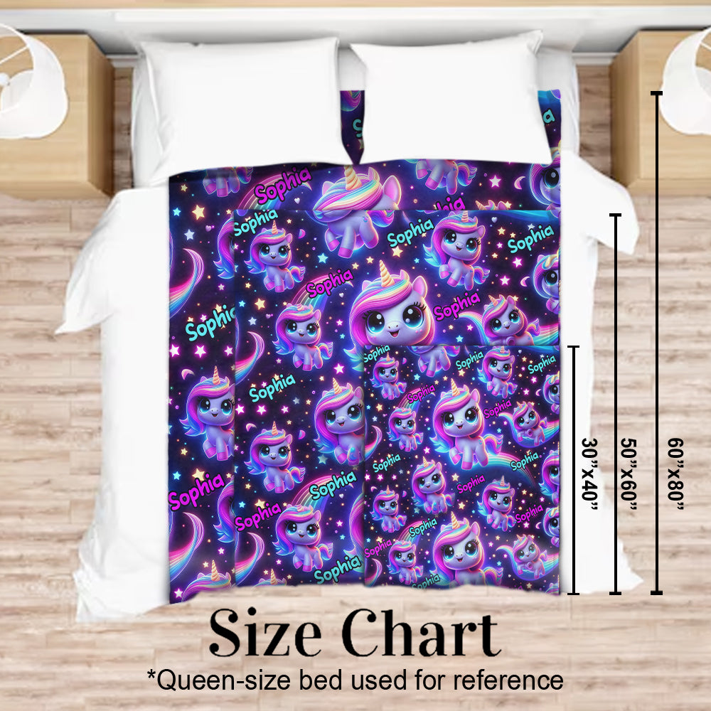 Wunderschönes, leuchtendes Muster – personalisierte Kinderdecke