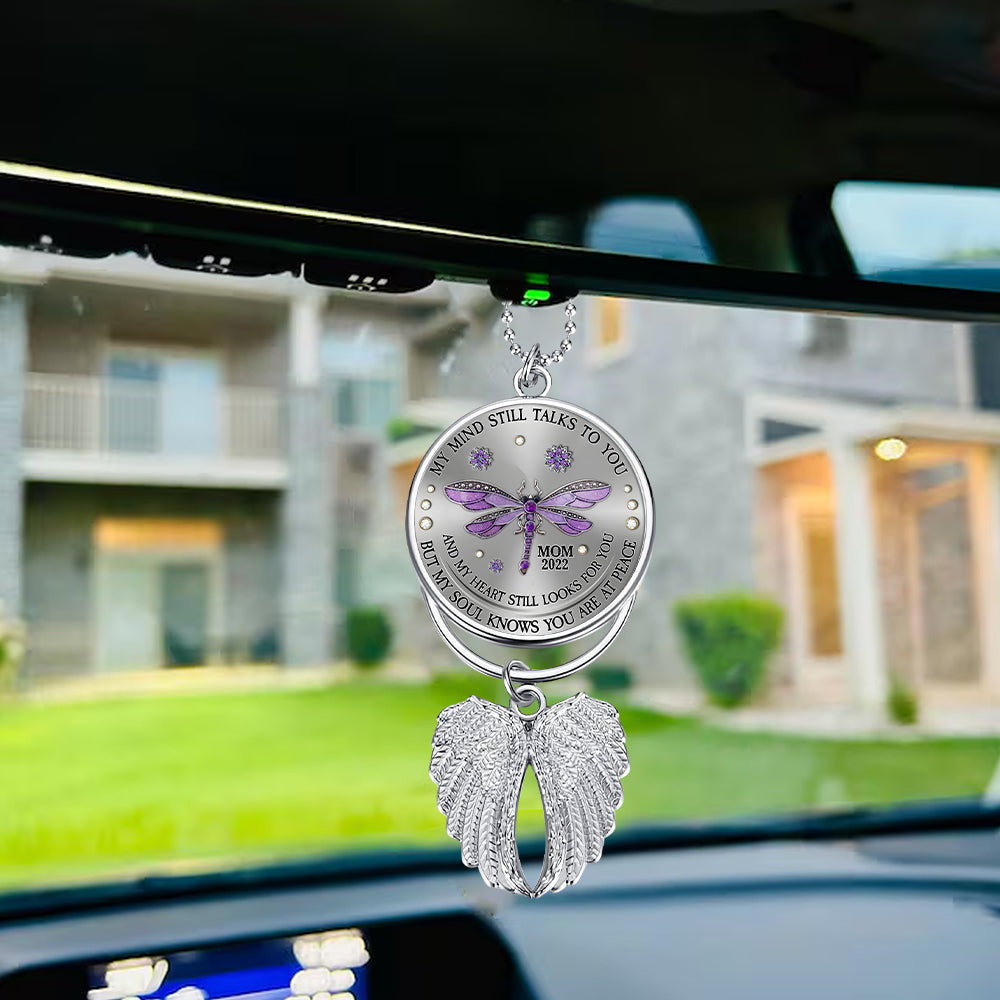 Dragonfly My Mind My Heart My Soul - Personalized Memorial Wings Ornament