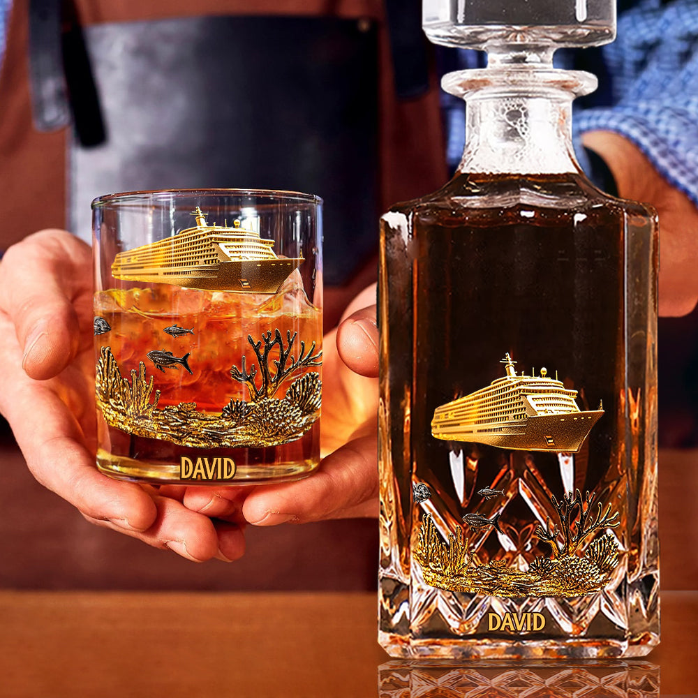 Kreuzfahrtleben – Personalisiertes Whisky-Dekanter-Set für Kreuzfahrten