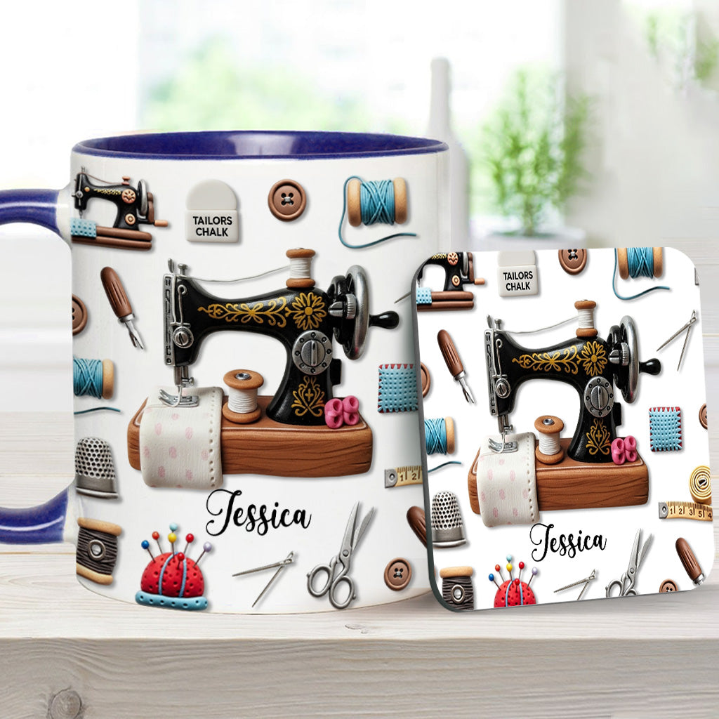 Atemberaubende Nähmaschine – personalisierte Näh-Akzenttasse