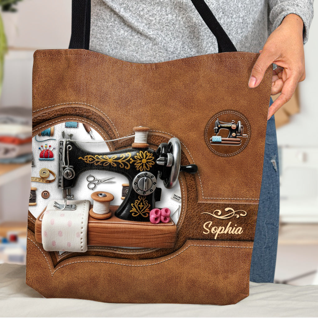 Stunning Sewing Machine - Personalized Sewing Tote Bag
