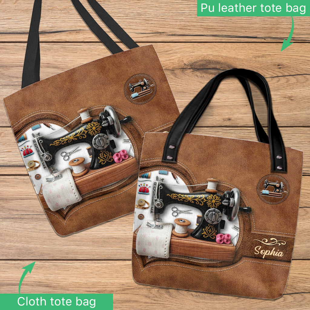 Stunning Sewing Machine - Personalized Sewing Tote Bag