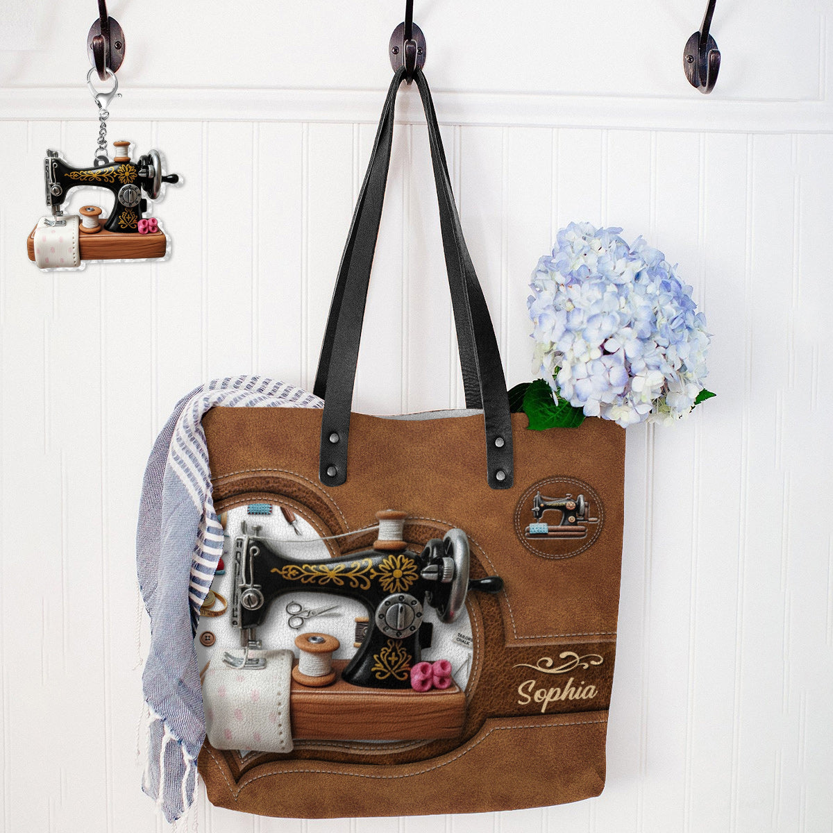 Stunning Sewing Machine - Personalized Sewing Tote Bag