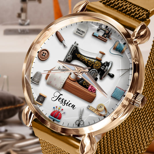 Sewing Time - Personalized Sewing Women Hand Watch